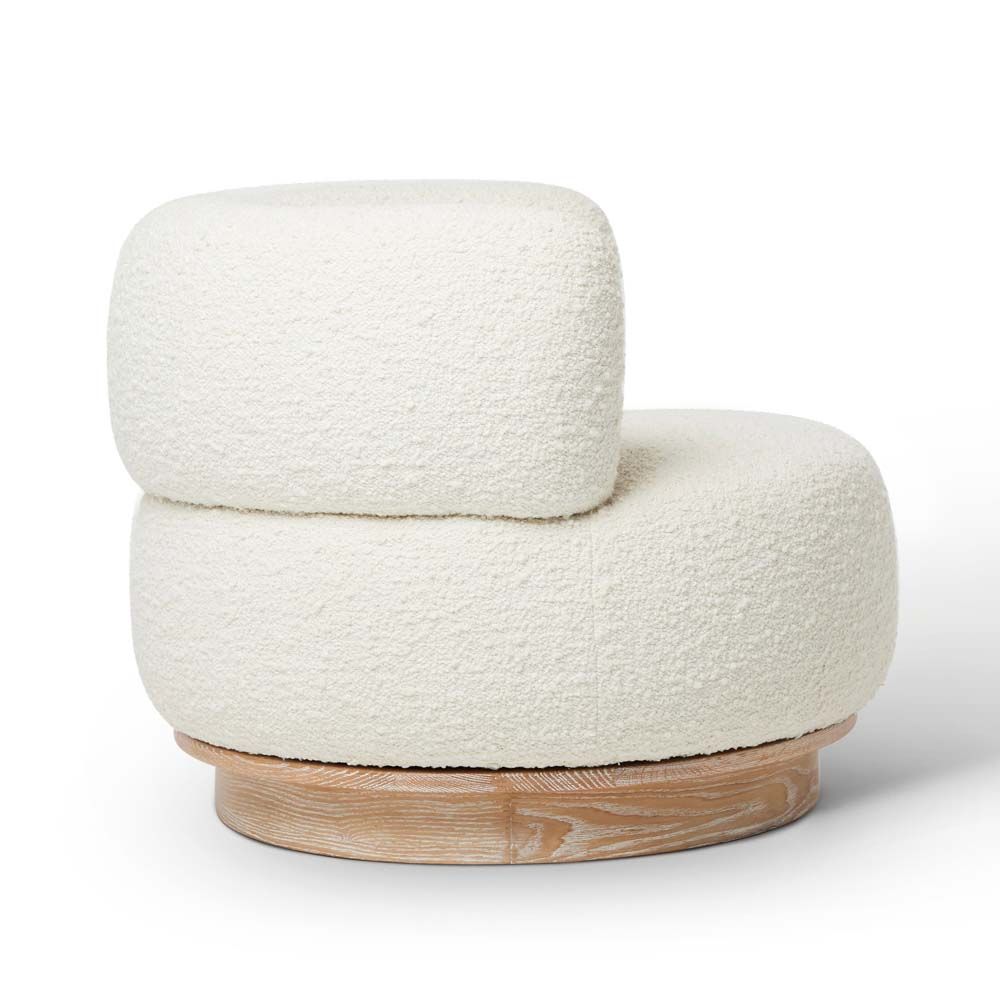 Boucle Swivel Lounge Chair
