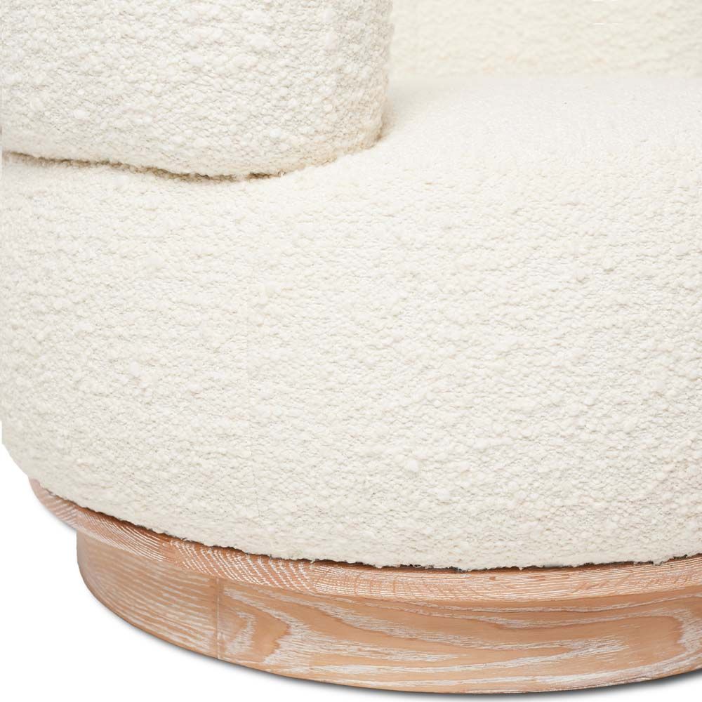 Boucle Swivel Lounge Chair