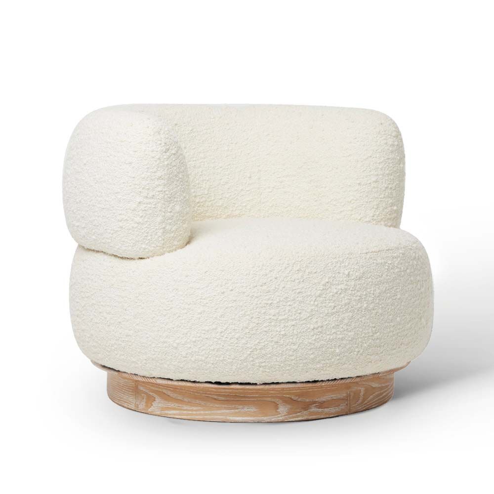 Boucle Swivel Lounge Chair