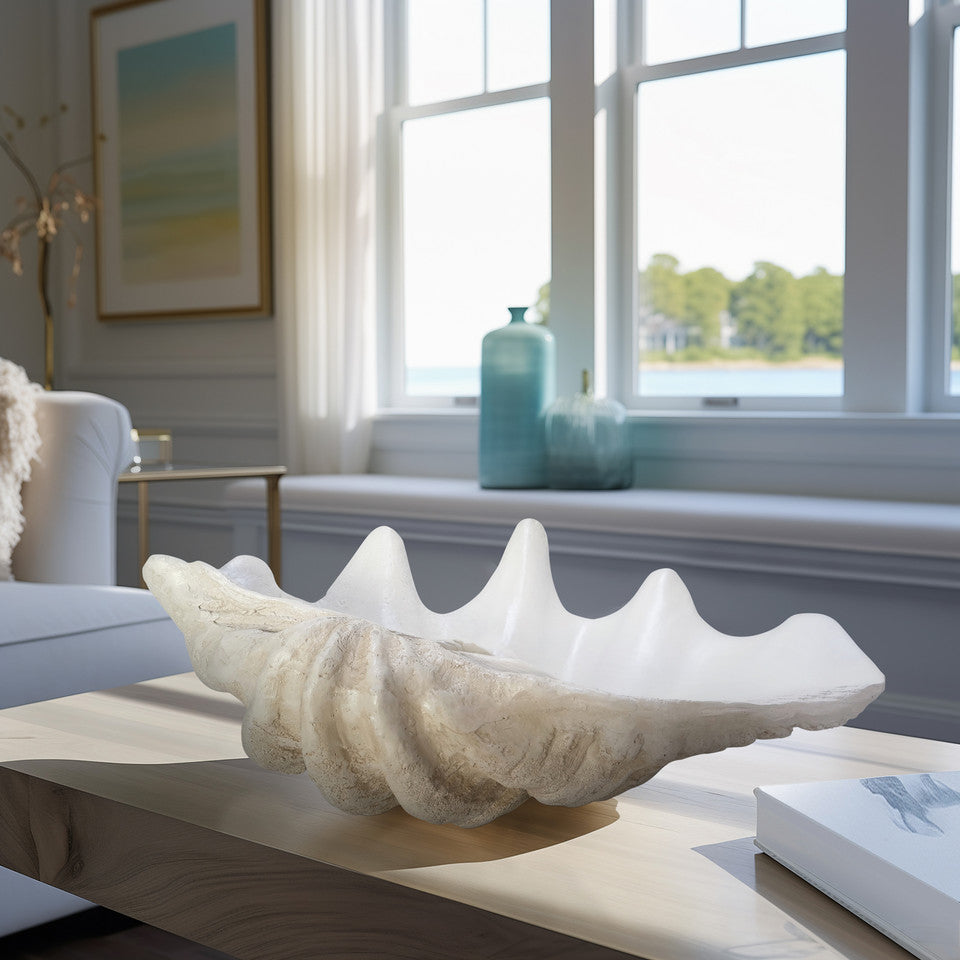 Pearlized Clam Shell Bowl