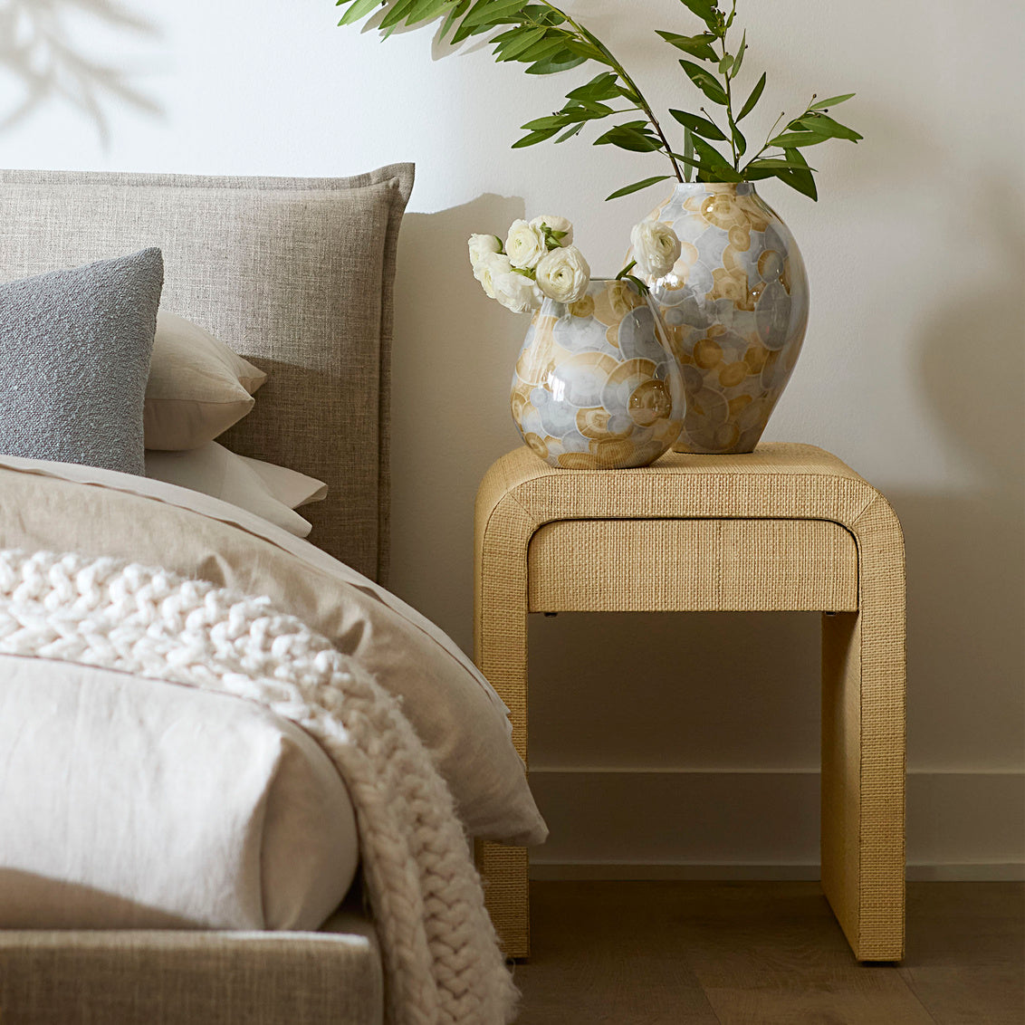 Raffia Side Table