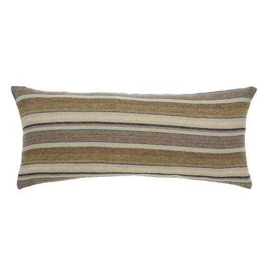 Striped Linen Lumbar Pillow