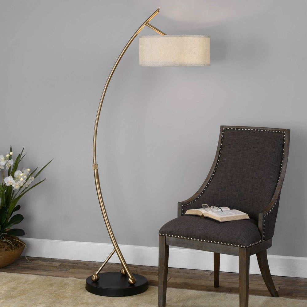 Curved Metal Floor Lamp