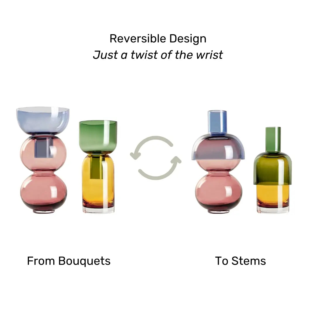 Glass Vase 4PC Set