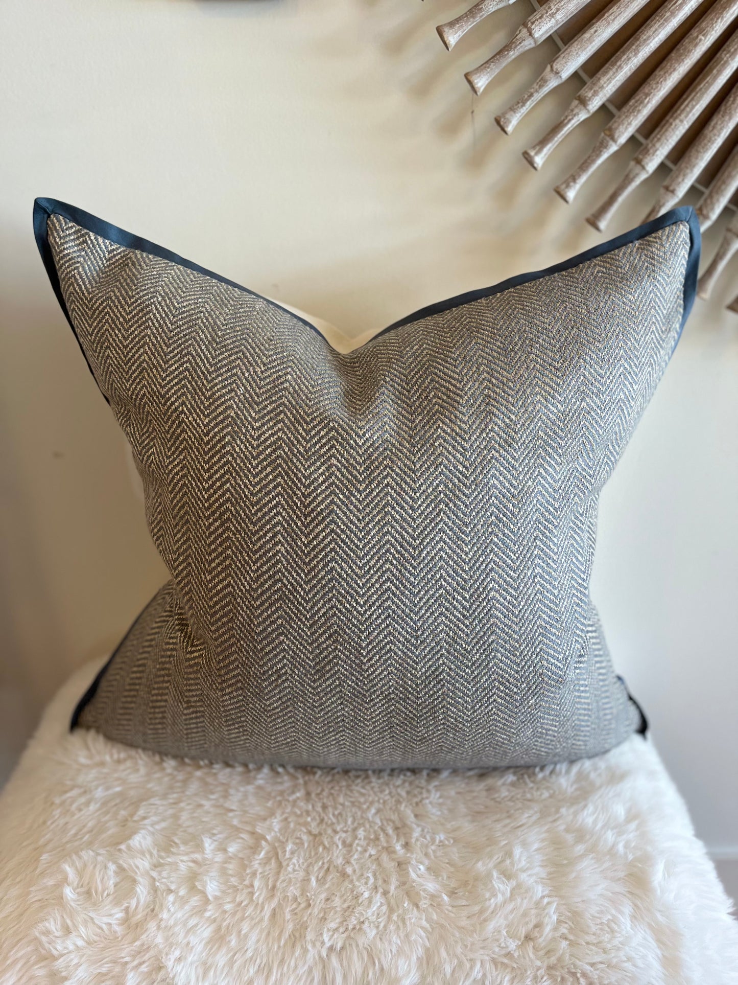 Hand Stitched Piped Pillow