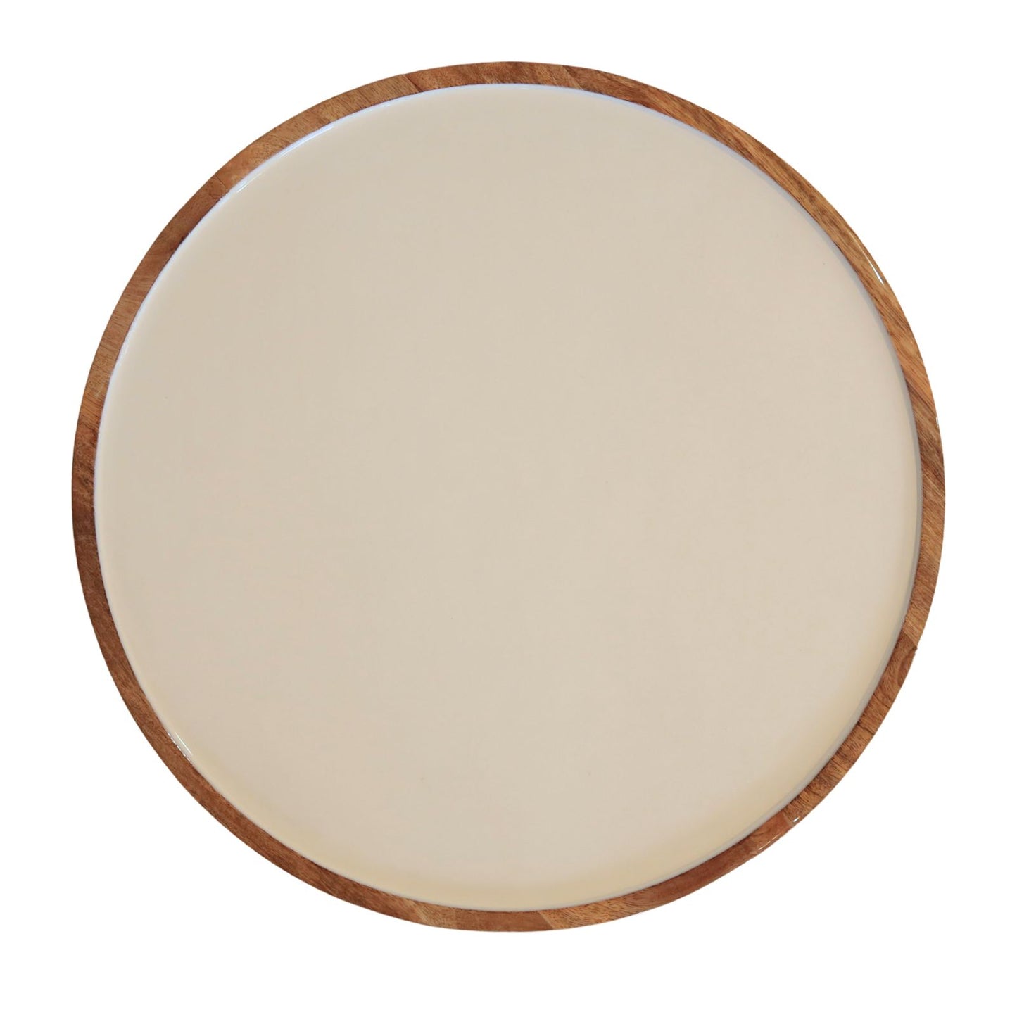 Indy Home Wood & Enamel Round Platter