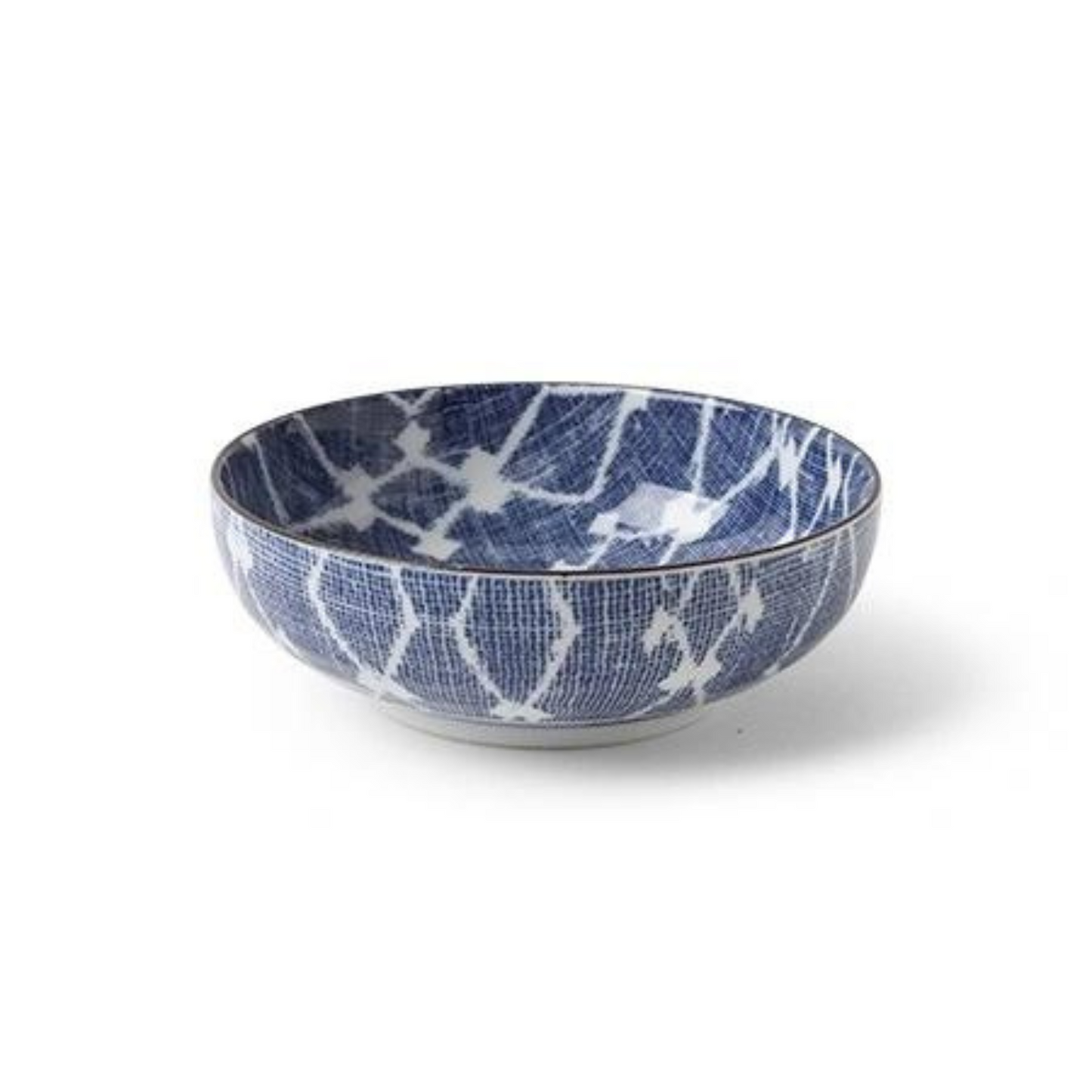 Aizome Hishi Shallow Bowl