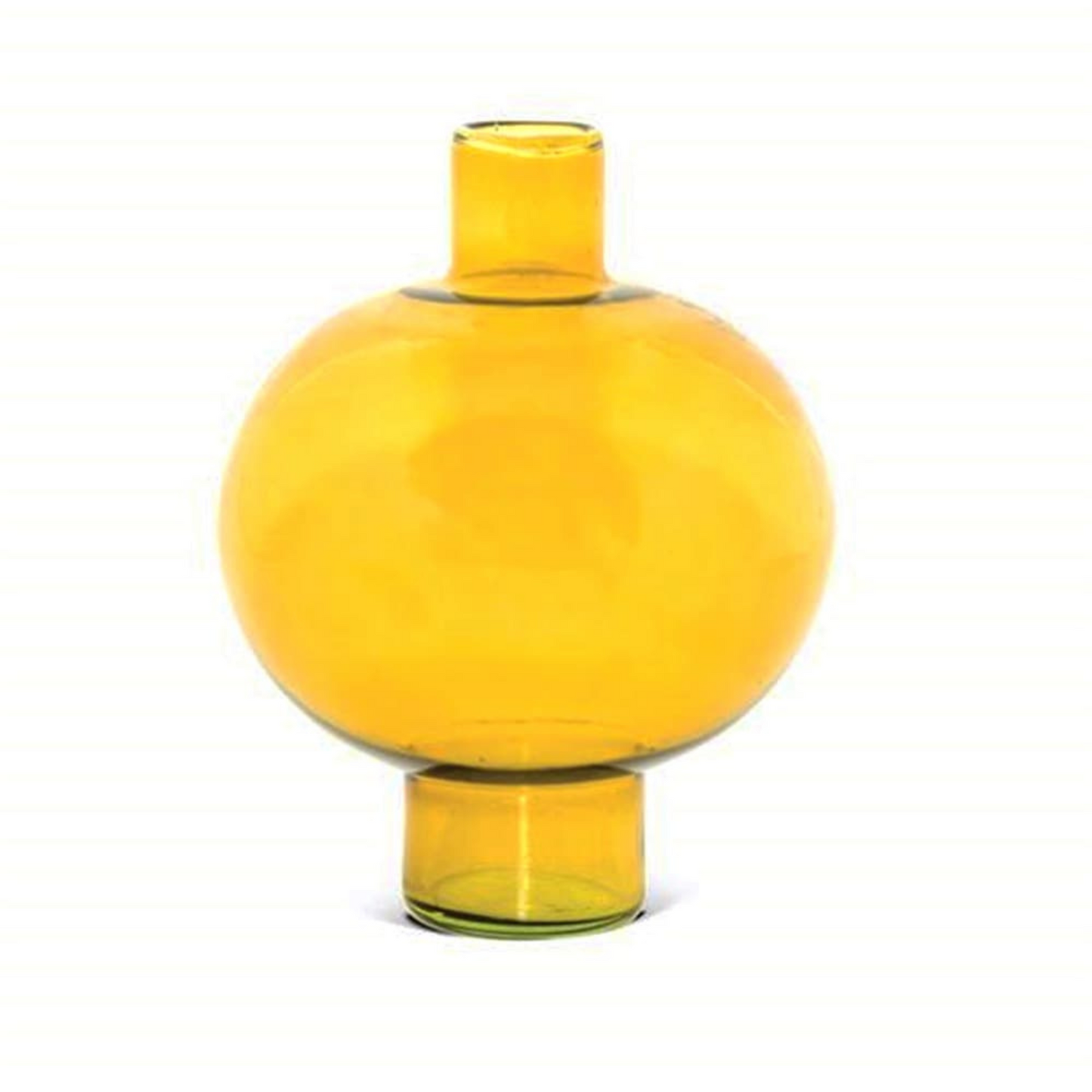 Round Recycled Glass Vase