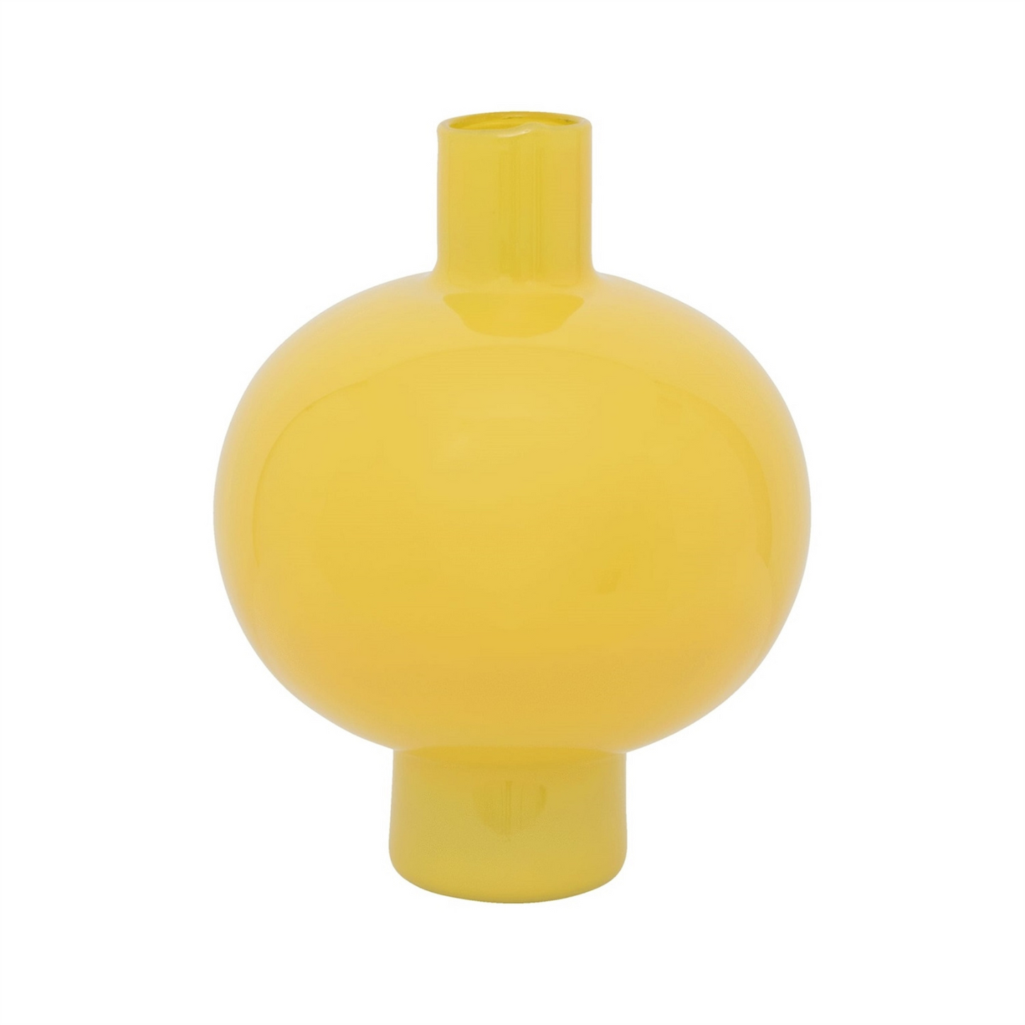 Round Recycled Glass Vase