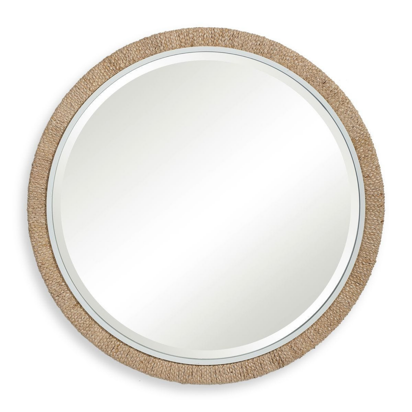 Braided Banana Leaf Round Mirror