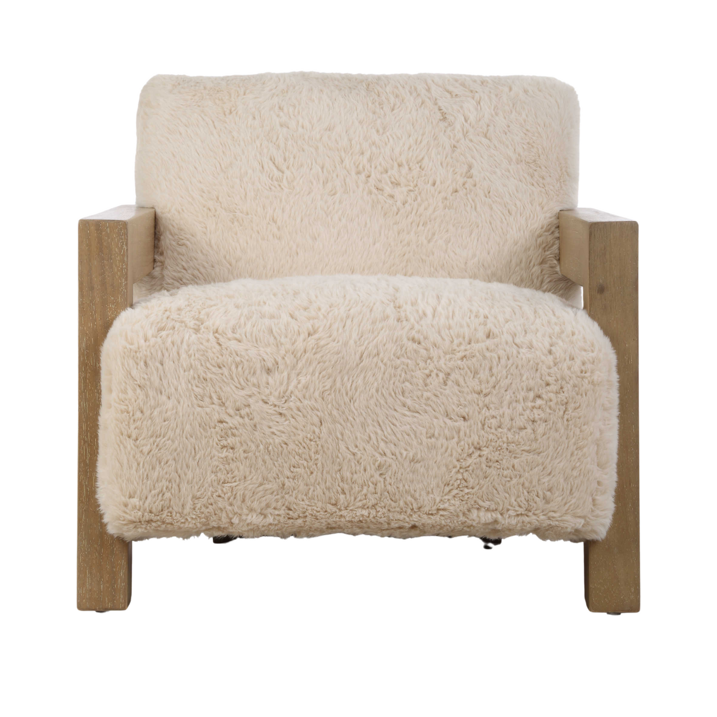 Faux Sheepskin Accent Chair