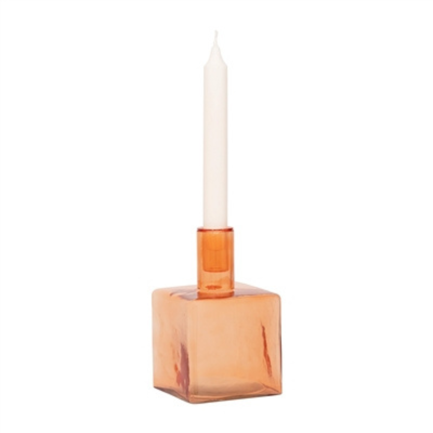 Cubico Recycled Glass Candle Holder