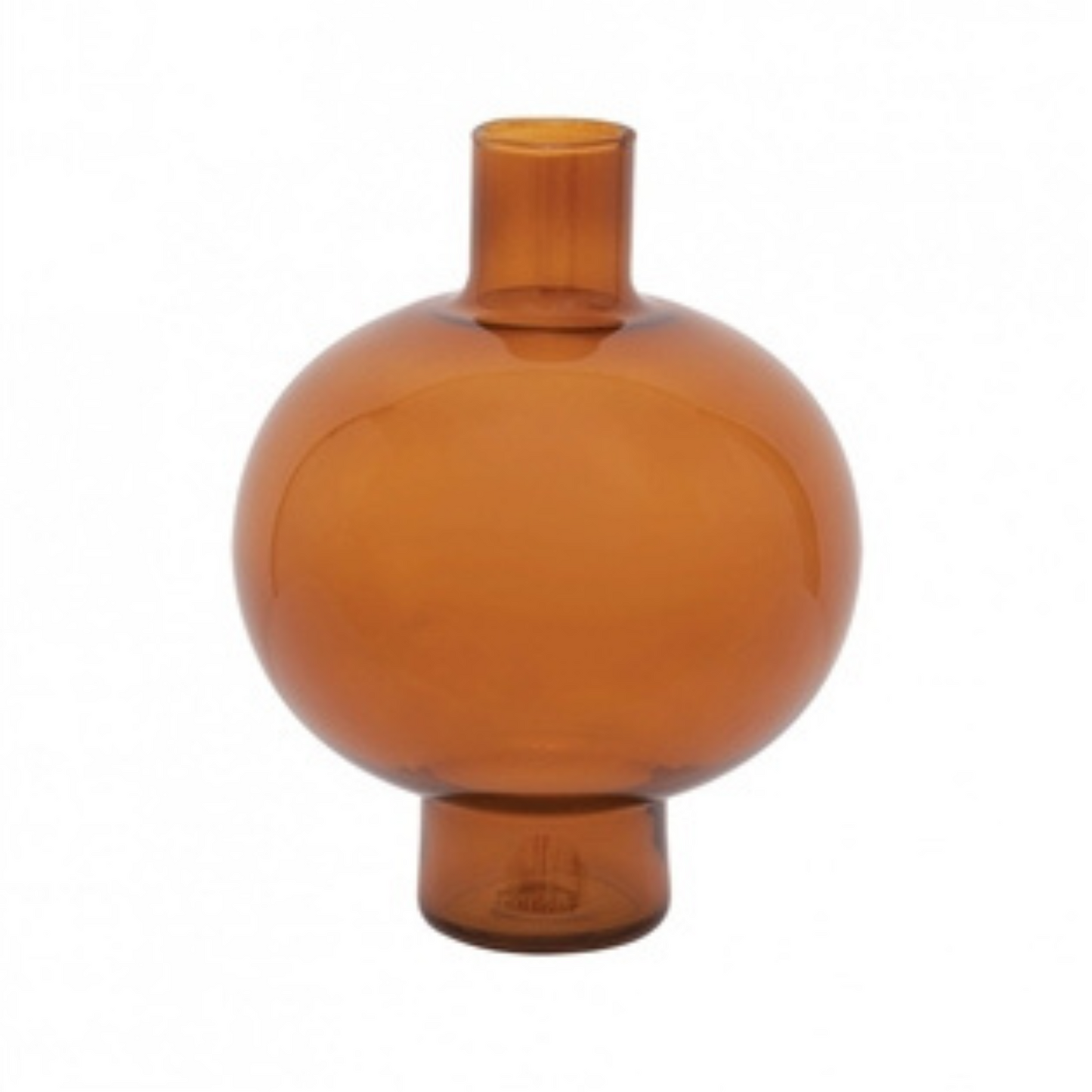 Round Recycled Glass Vase