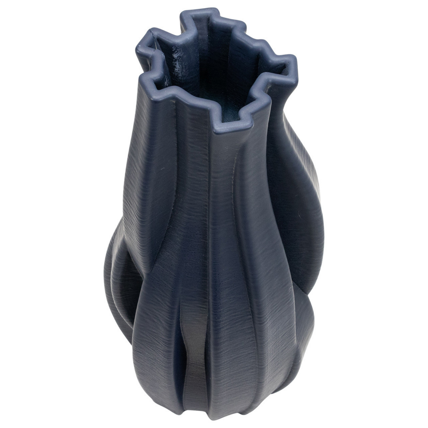 Wavy Ribbed Porcelain Vase