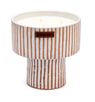 Zebra Blanc Ceramic Candles