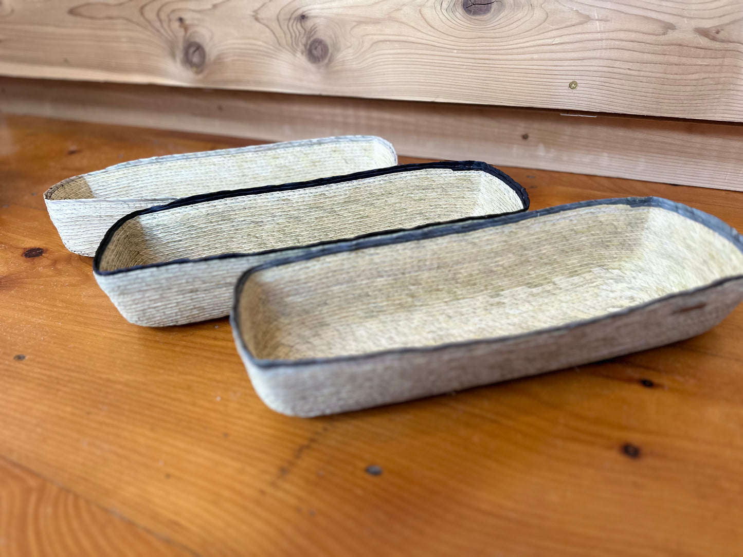 Rectangular Natural/Stripe Basket