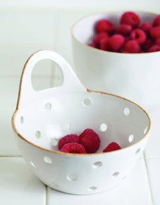Tan Rim Colander Basket