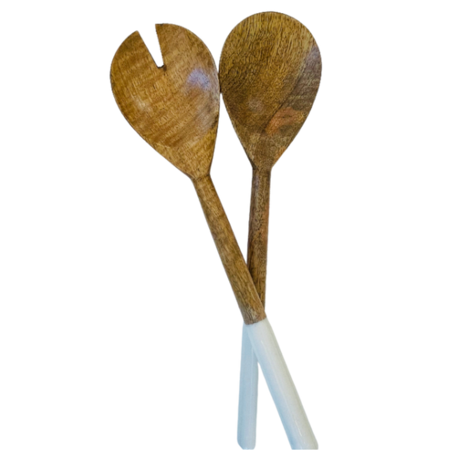 Indy Home Oval Mango Wood & Enamel Servers