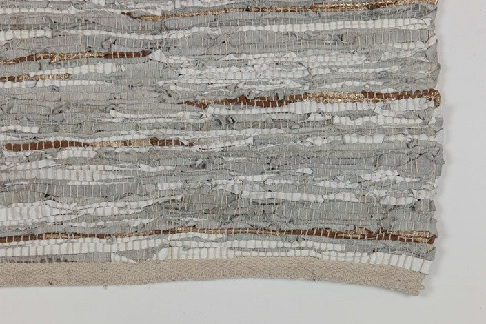 Indy Home Leather & Metallic Rug