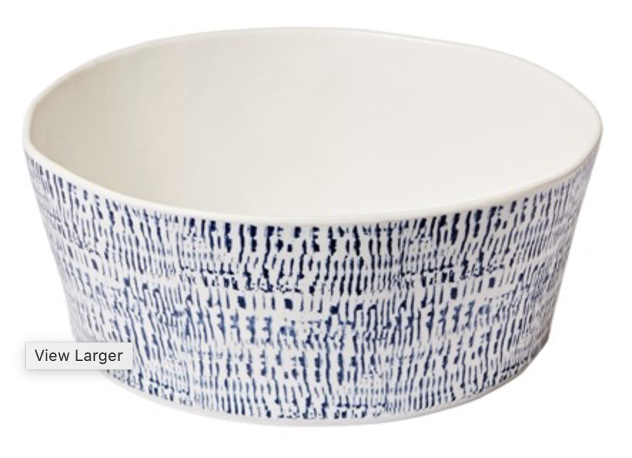 Tribal Blue Serving Bowl