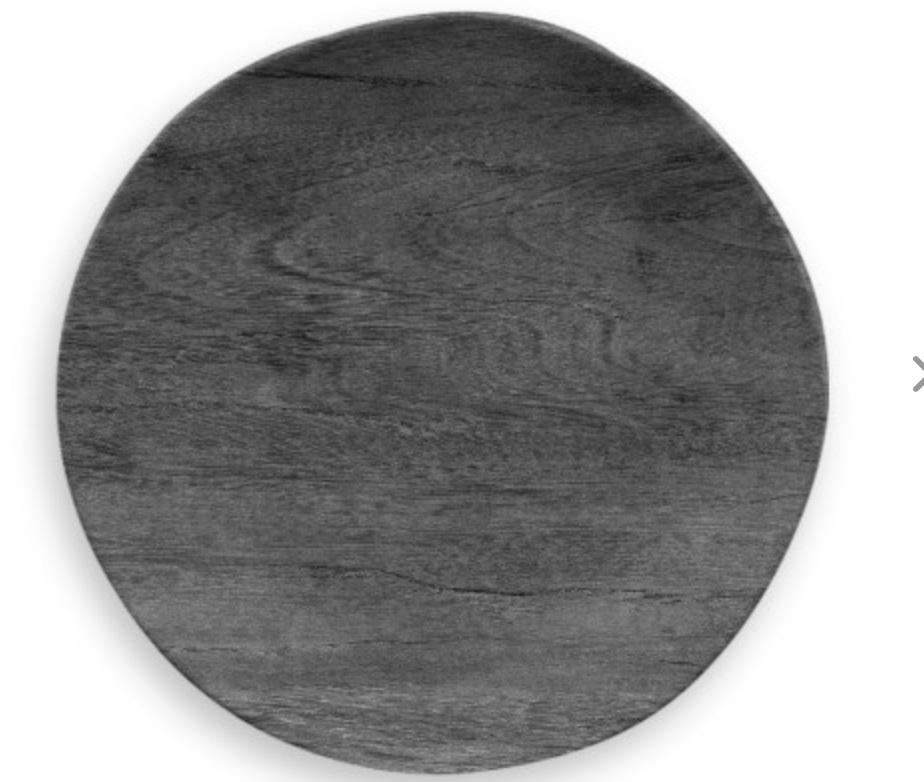 Faux Blackened Wood Salad Plate