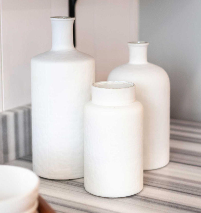 Sura Hammered Glass Vases (set of 3)