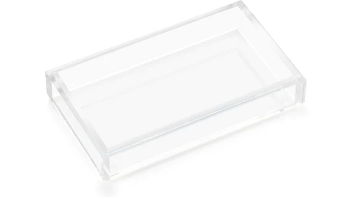 Lucite Guest Towel Tray