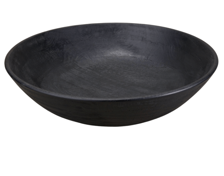 Black Mango Wood Oversized Bowl