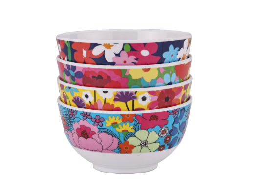 Colorful Patterned Mini Bowl Set (Set of 4)