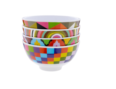 Colorful Patterned Mini Bowl Set (Set of 4)