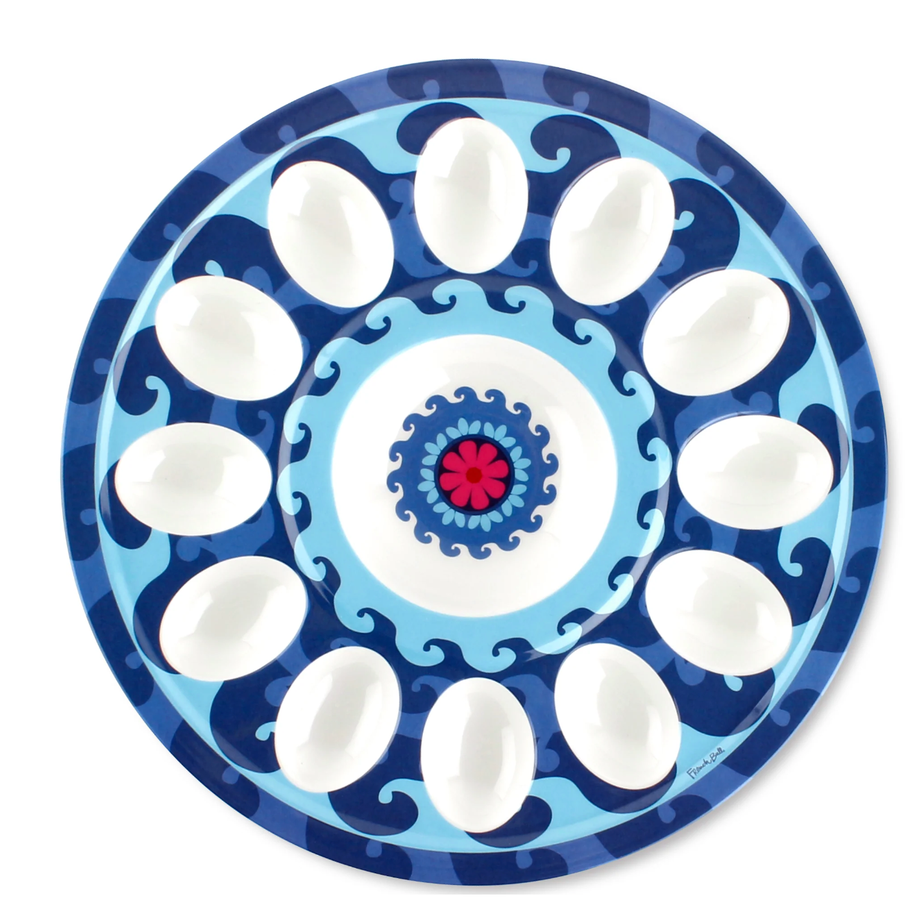 Colorful Patterned Egg Platter