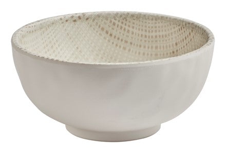 Grasscloth Round Dipping Bowl