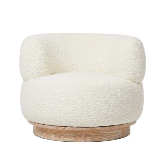 Boucle Swivel Lounge Chair