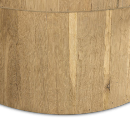 Oak & Marble Round Dining Table