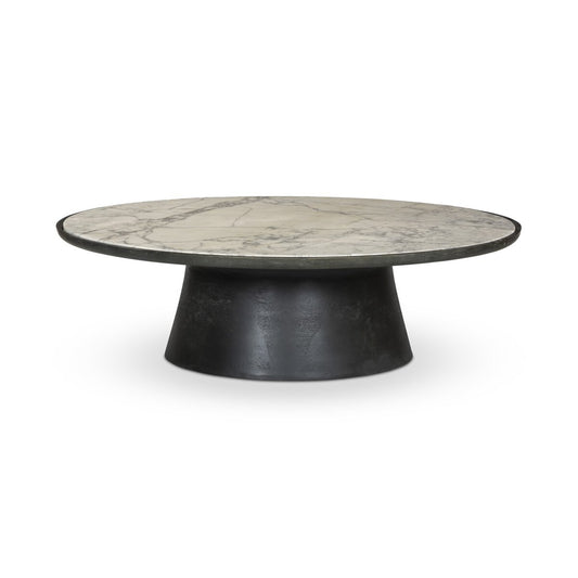 Aluminum & Marble Outdoor Coffee Table