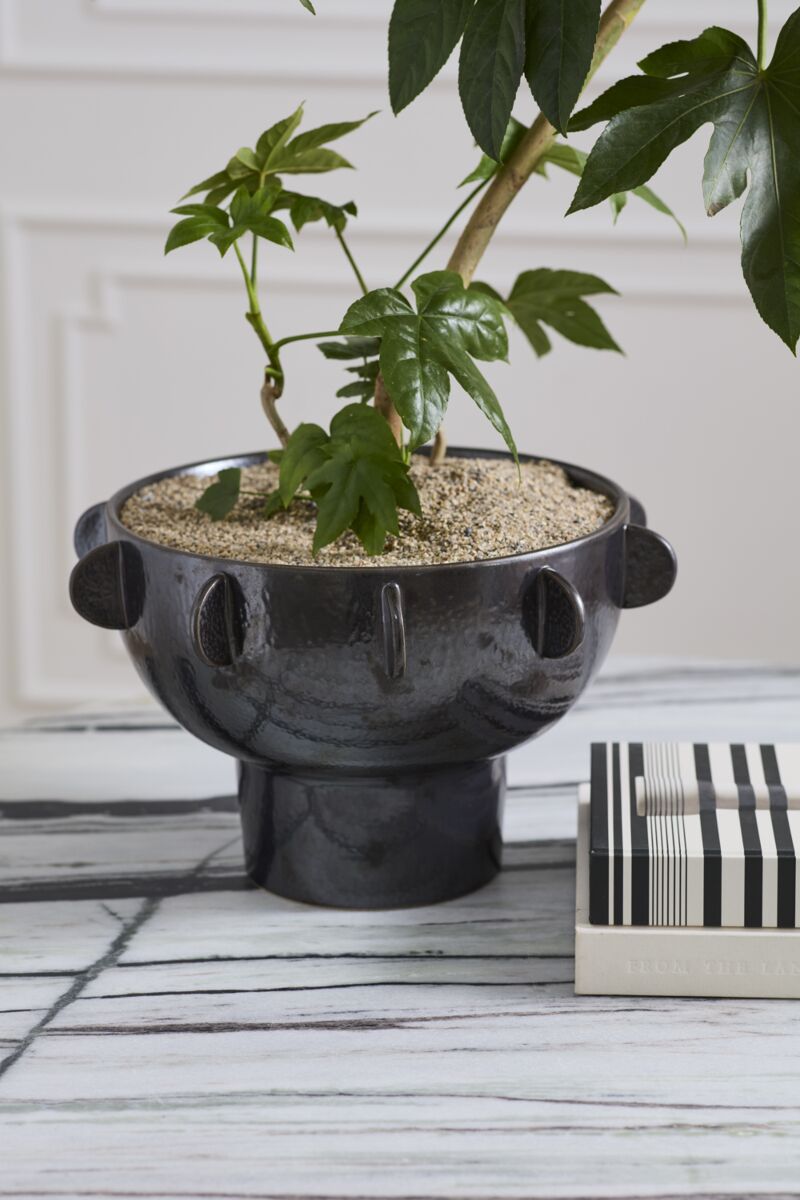 Large Versatile Footed Ceramic Bowl