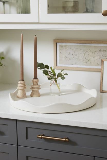 Versatile Wavy Ceramic Tray