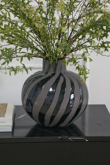 Moody Stripes Ceramic Vase