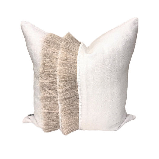 Multi Linen Horse Hair Pillow