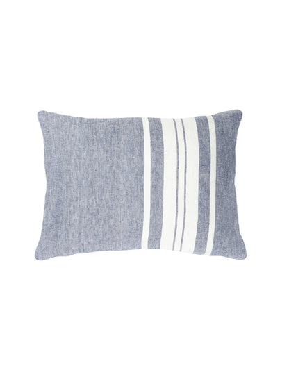 Chunky Stripe Linen Lumbar Pillow