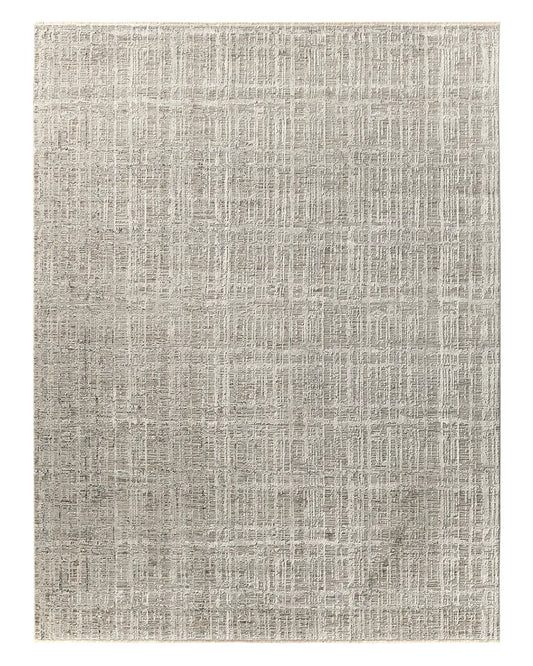 En Blanc Polyester & Viscose Rug
