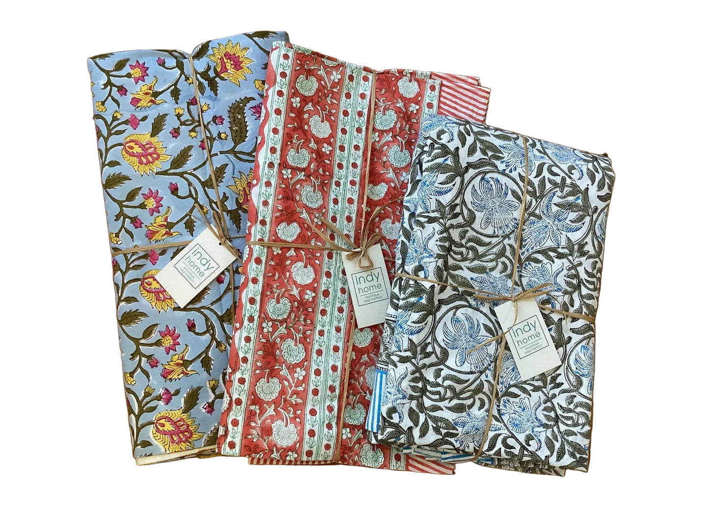Indy Home Block Printed Tablecloths