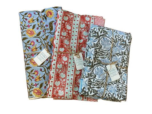 Indy Home Block Printed Tablecloths
