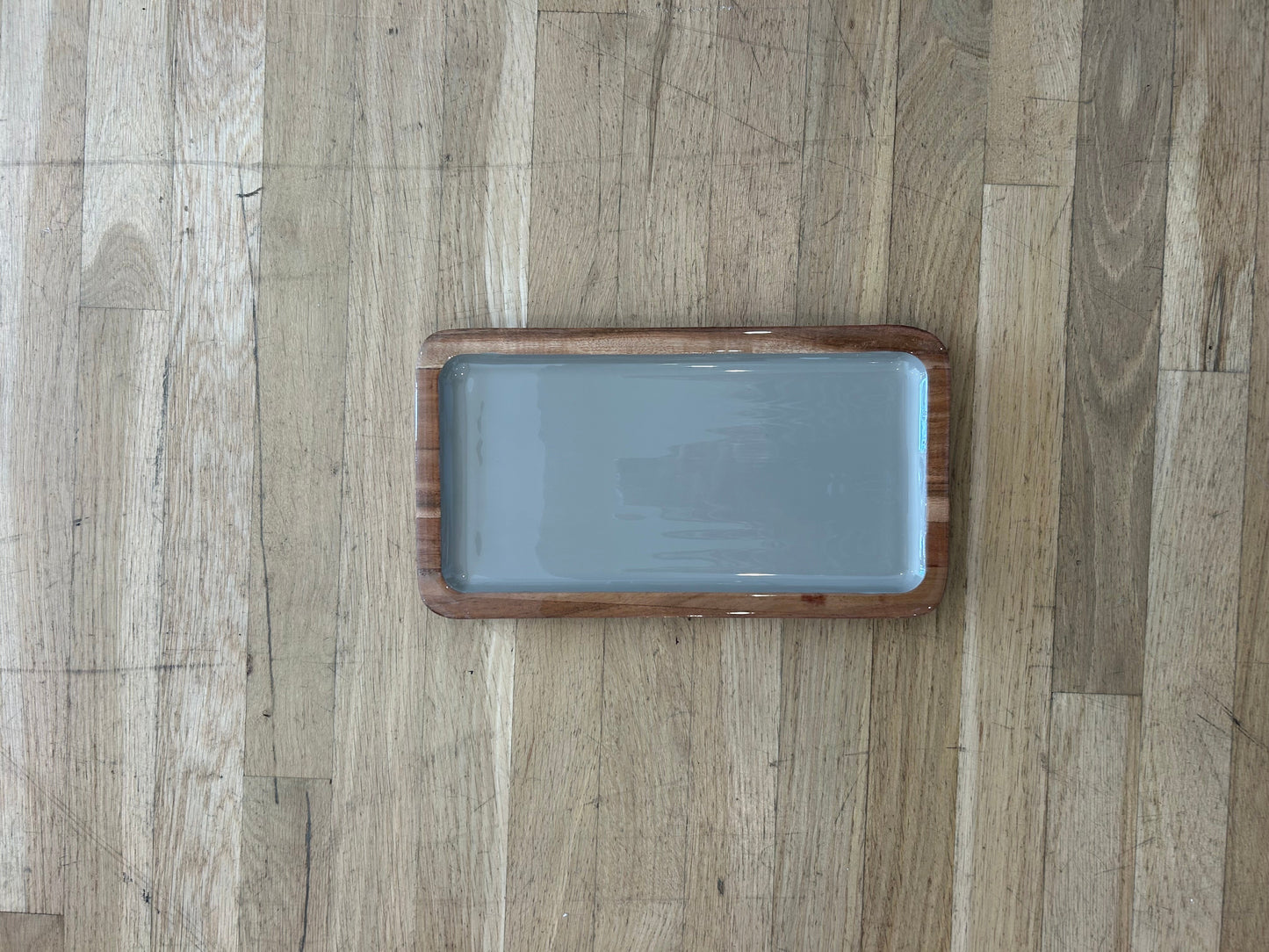 Indy Home Mango Wood & Enamel Small Tray