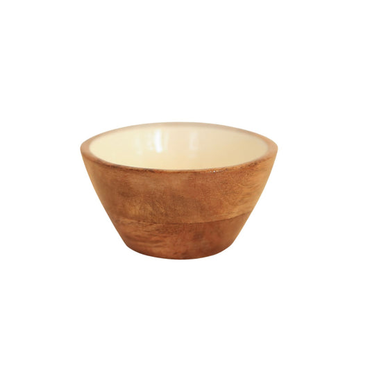 Indy Home Mango Wood & Enamel Mini Bowl