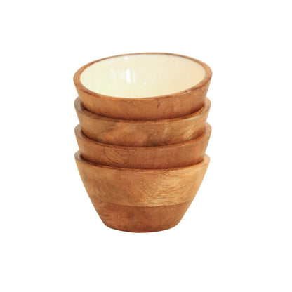 Indy Home Mango Wood & Enamel Mini Bowl
