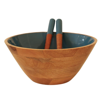 Indy Home Mango Wood Round Bowl & Server Set