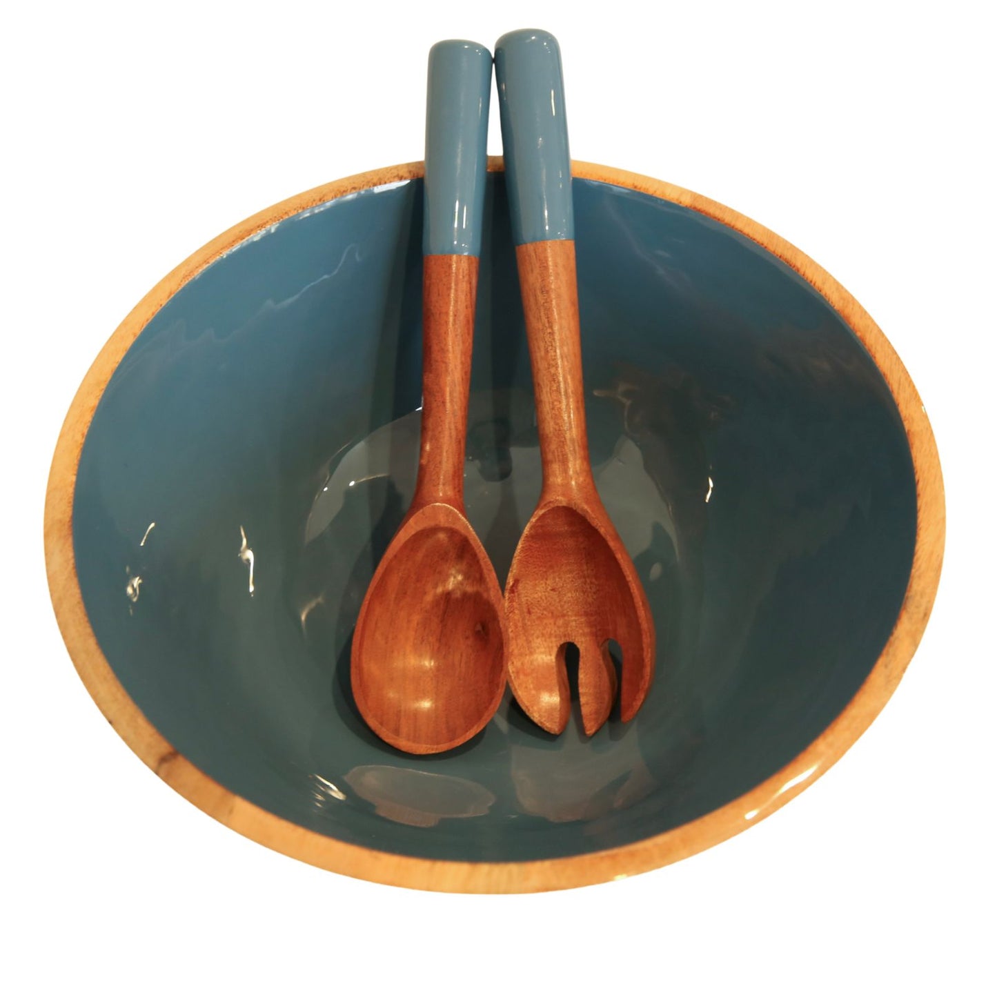 Indy Home Mango Wood Round Bowl & Server Set