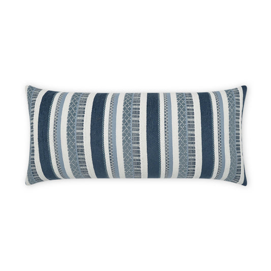 Parallel Blue Outdoor Pillow