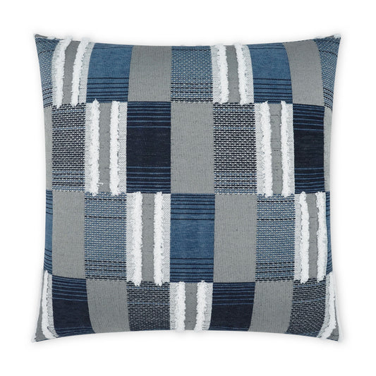 Blue Block Outdoor Pillow